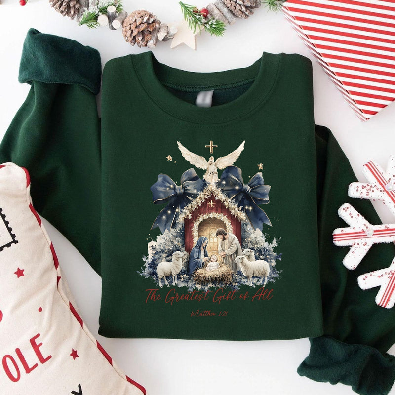 Christlicher Weihnachtspullover „The Greatest Gift of All“