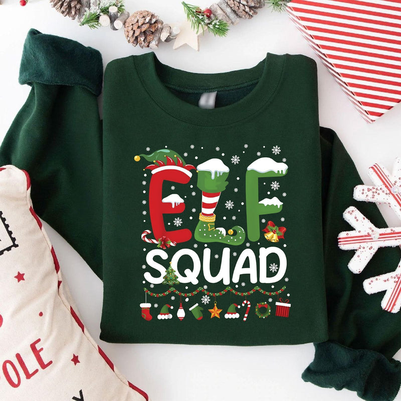 Weihnachtspullover Familie „Elf Squad“