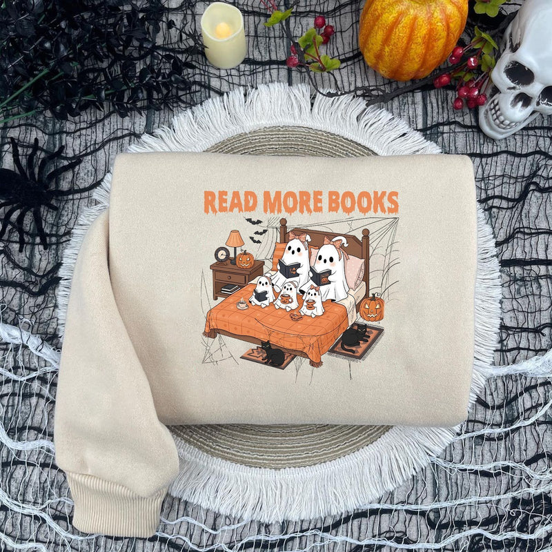 Halloween Pullover Bücher „Read More Books“
