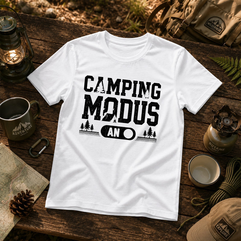 Camping T-Shirt „Camping Modus AN“