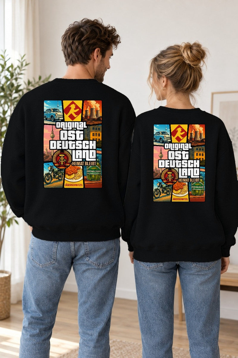Ostalgie Sweatshirt „Original Ostdeutschland – Heimat bleibt“
