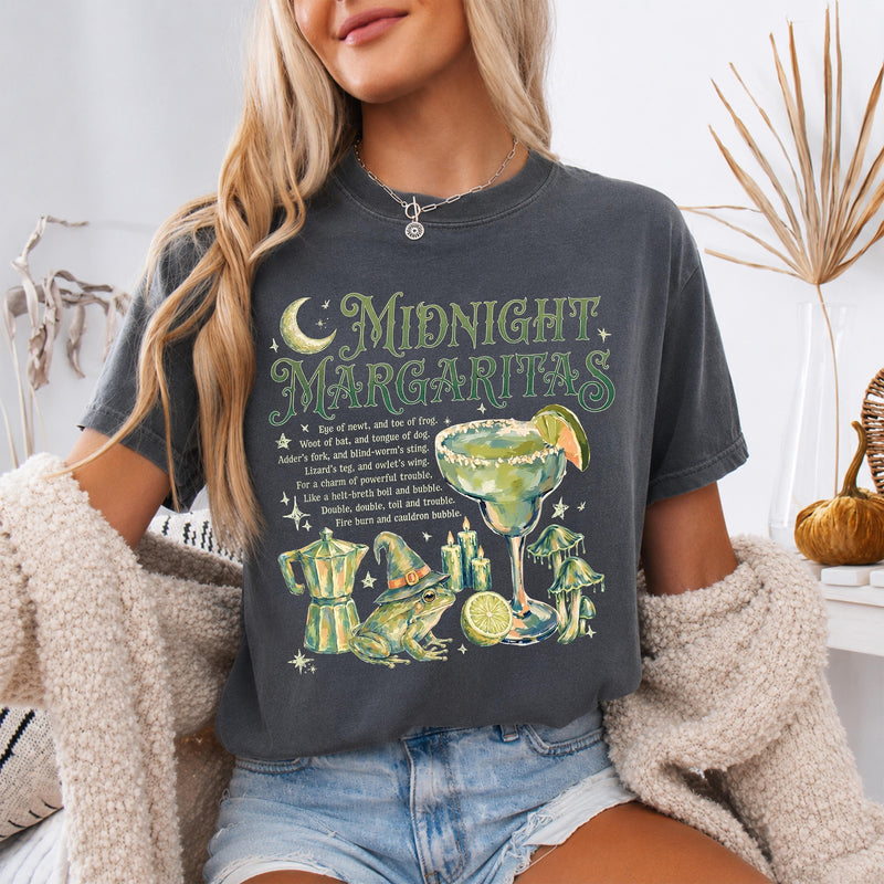 Hexen-Frosch Halloween-Shirt „Midnight Margaritas“