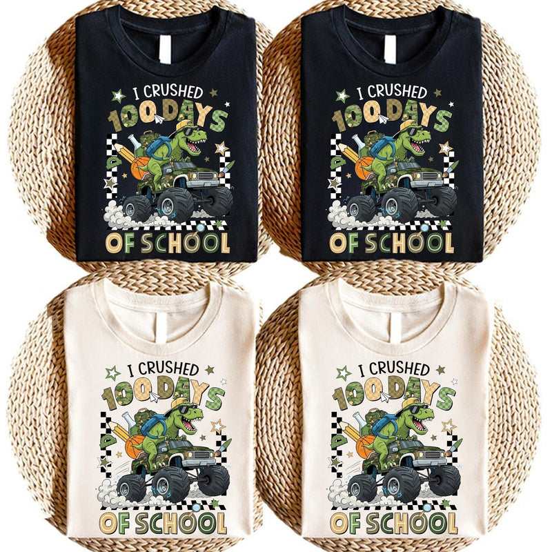 T-Rex T-Shirt „I Crushed 100 Days of School“