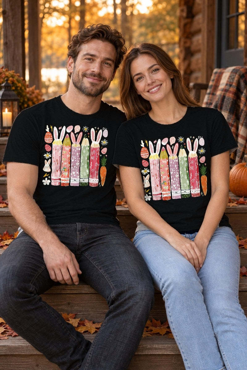 Lehrer Oster T-Shirt Buntstifte