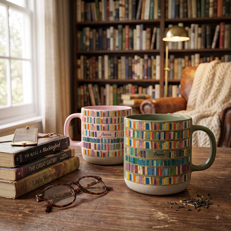 Bücherregal Tasse mit Namen