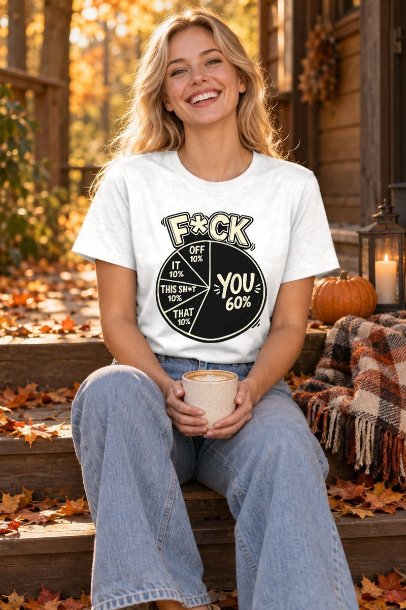 Freches T-Shirt „F*ck“ Tortendiagramm