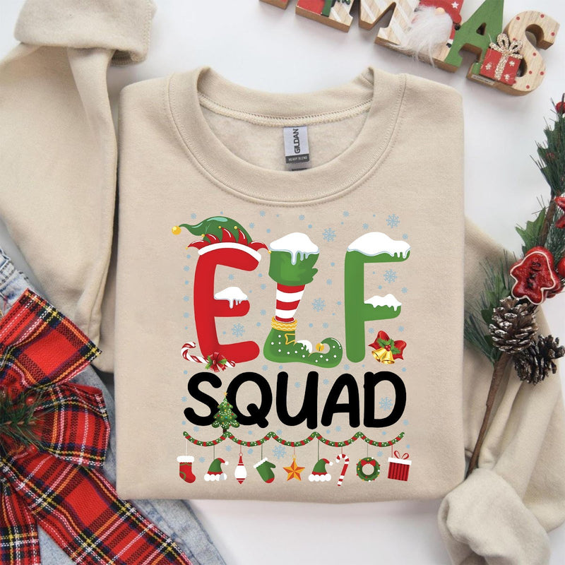 Weihnachtspullover Familie „Elf Squad“