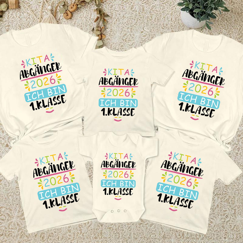 Kita-Abgänger-Shirt 2026 „Ich bin 1. Klasse“