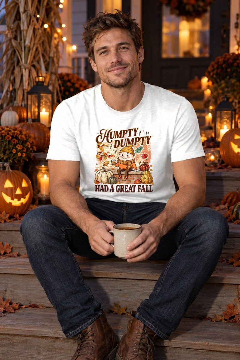 Herbst-Shirt „Humpty Dumpty Had a Great Fall“ im Retro-Look