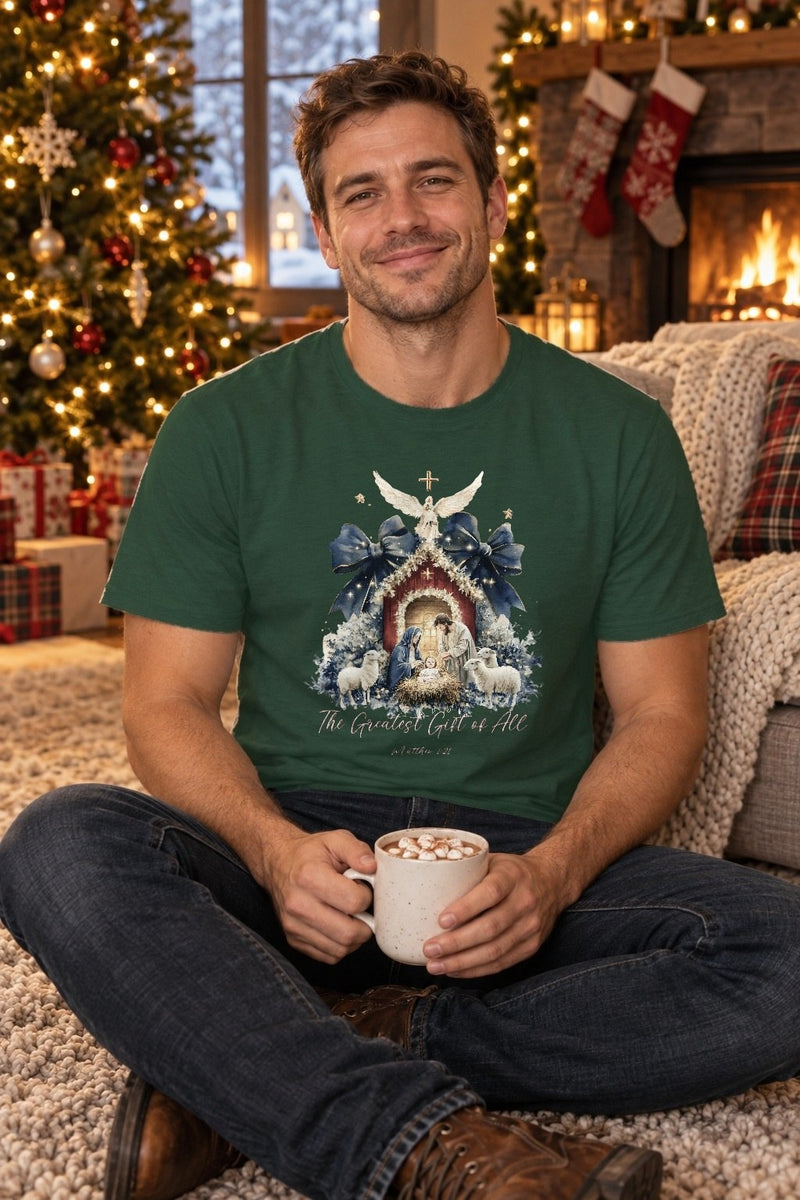 Christlicher Weihnachtspullover „The Greatest Gift of All“