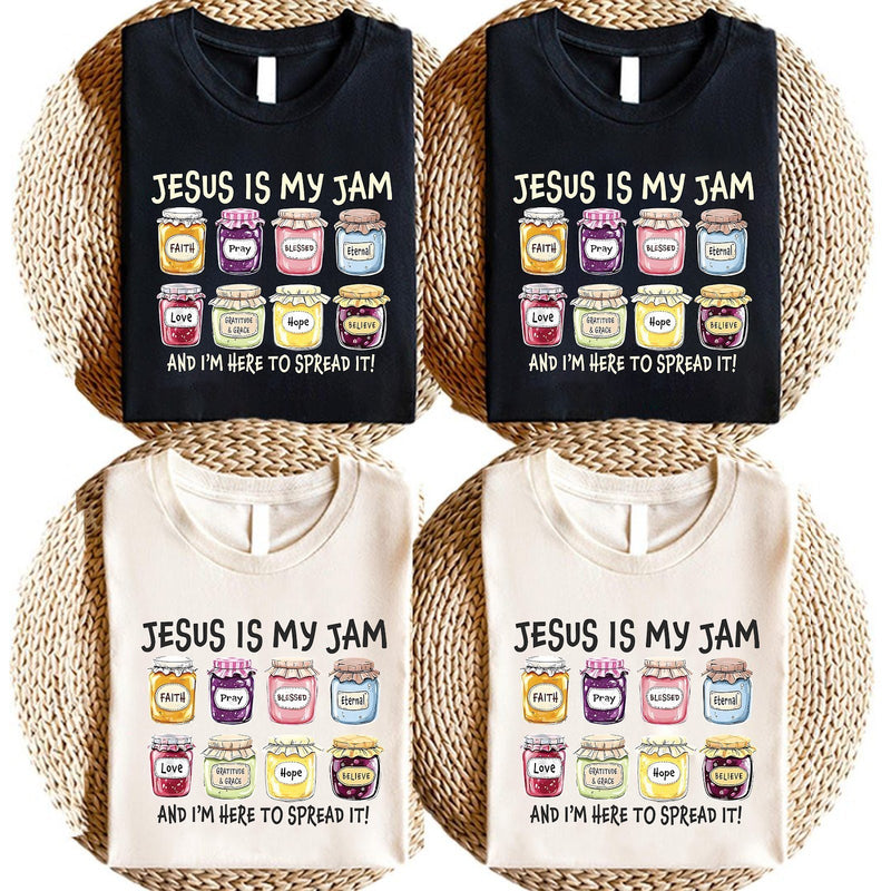 Christliches T-Shirt „Jesus is my Jam – and I'm here to spread it!“
