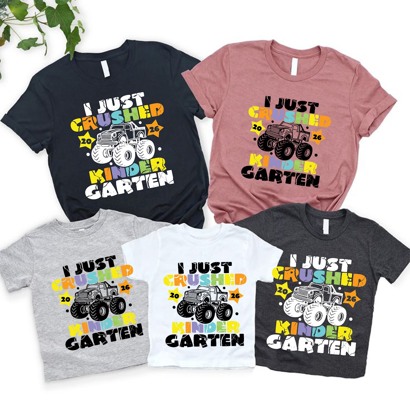 Einschulung T-Shirt „I just crushed Kindergarten“ (Monstertruck)