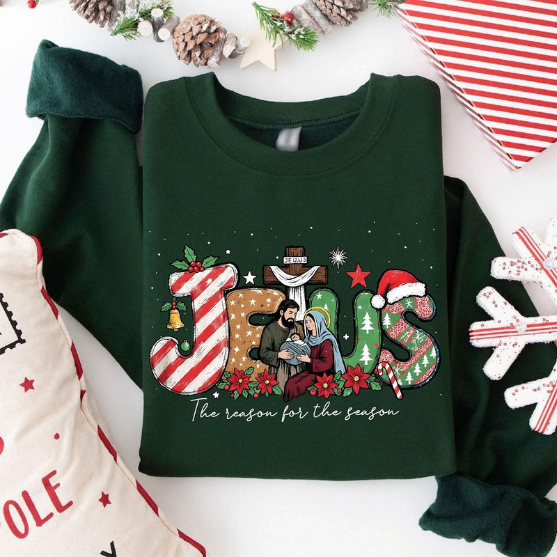 Christlicher Weihnachtspullover „Jesus – The reason for the season“