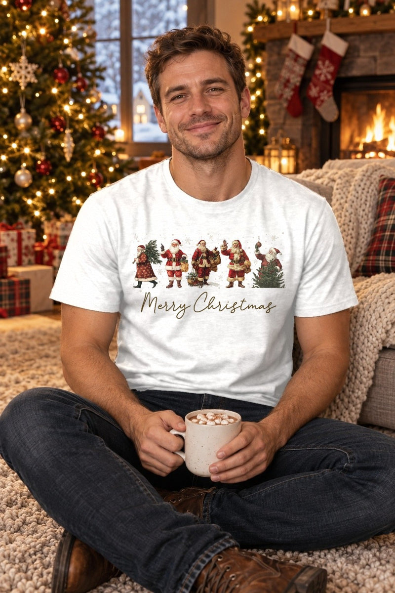 Vintage Weihnachtsmann Shirt „Merry Christmas“