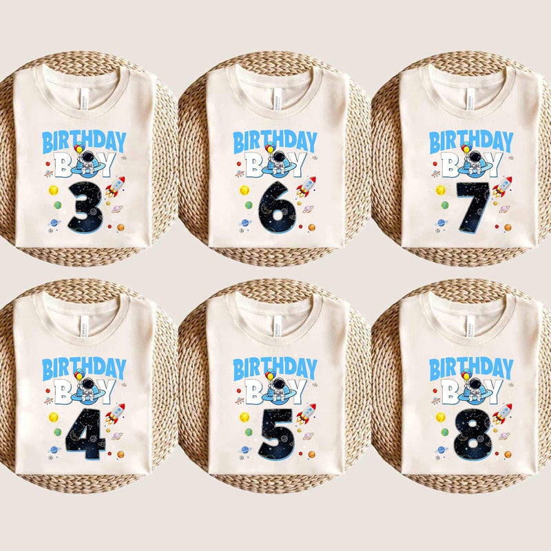 Geburtstagsshirt Kinder Astronaut „Birthday Boy“