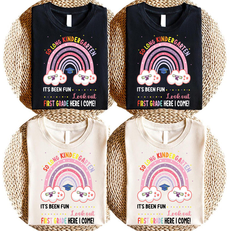 Kindergarten Abschied Shirt „So Long Kindergarten – First Grade Here I Come“