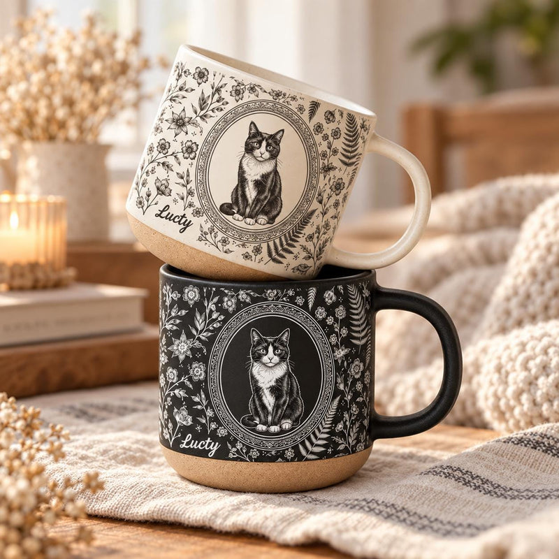 Personalisierte Haustier-Tasse mit Porträt nach Foto und Namen
