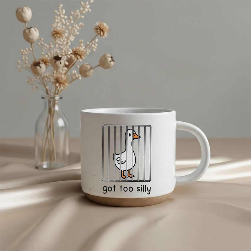 Lustige Gänse-Tasse „Got Too Silly“