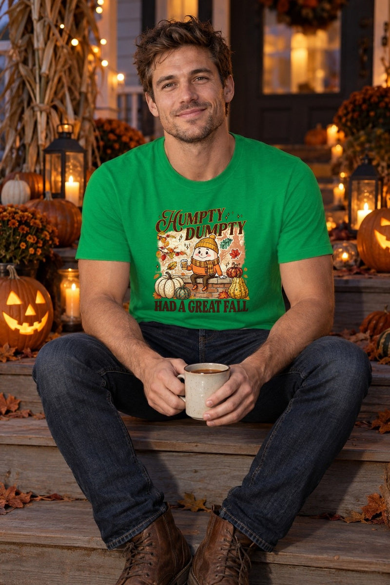 Herbst-Shirt „Humpty Dumpty Had a Great Fall“ im Retro-Look