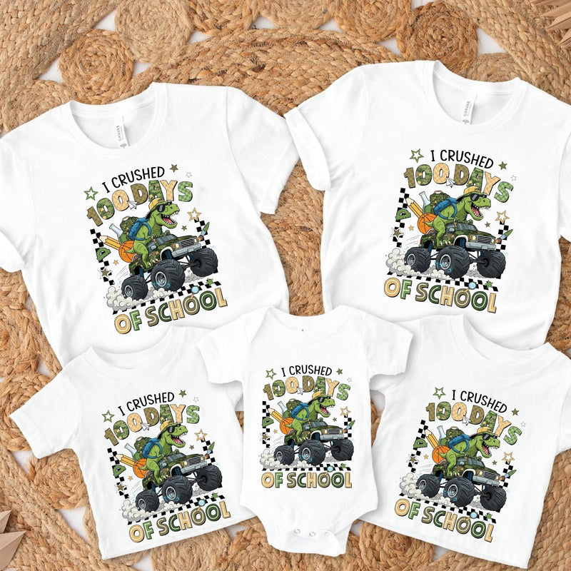 T-Rex T-Shirt „I Crushed 100 Days of School“