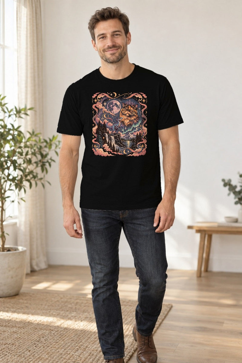 Katzen Shirt Mondnacht