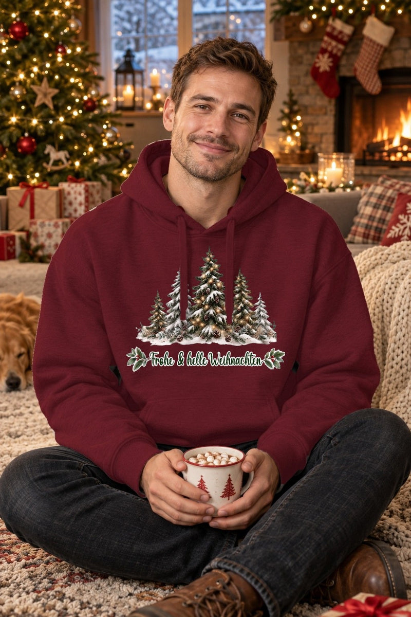 Weihnachtspullover „Frohe & helle Weihnachten“