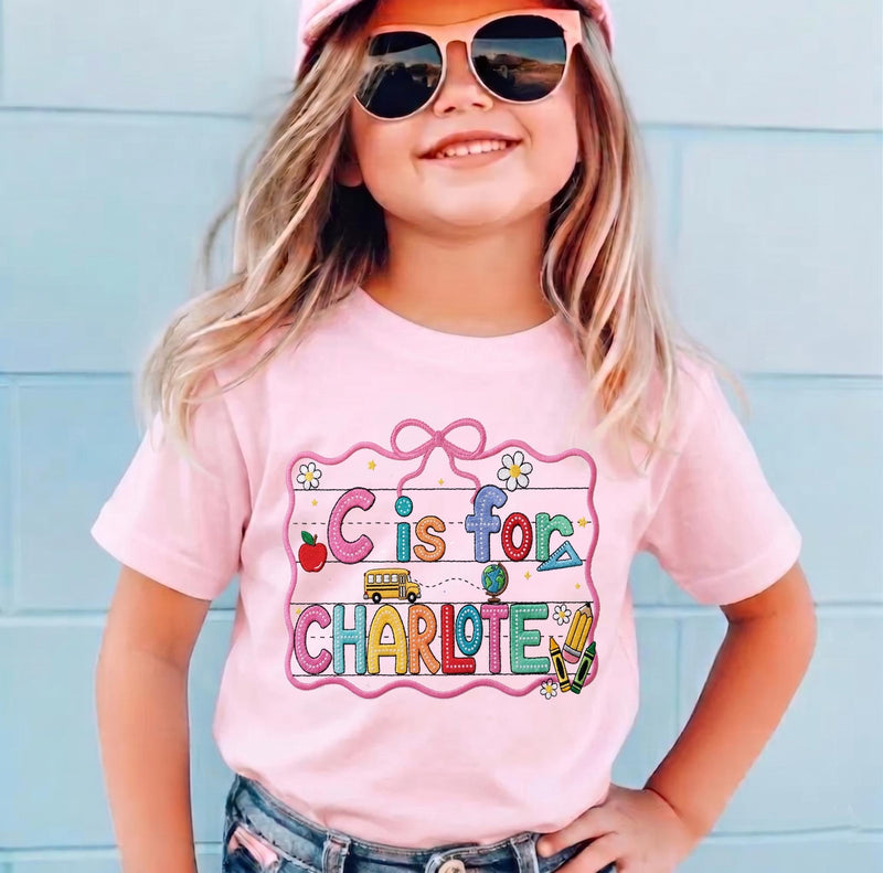 Einschulungs-Shirt personalisiert mit Namen