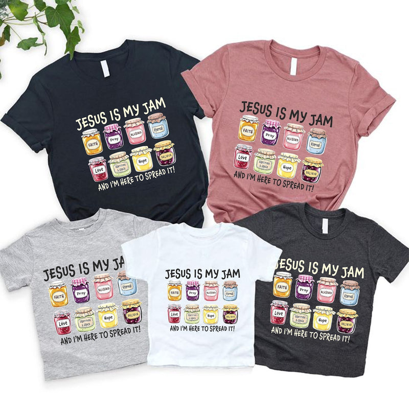 Christliches T-Shirt „Jesus is my Jam – and I'm here to spread it!“