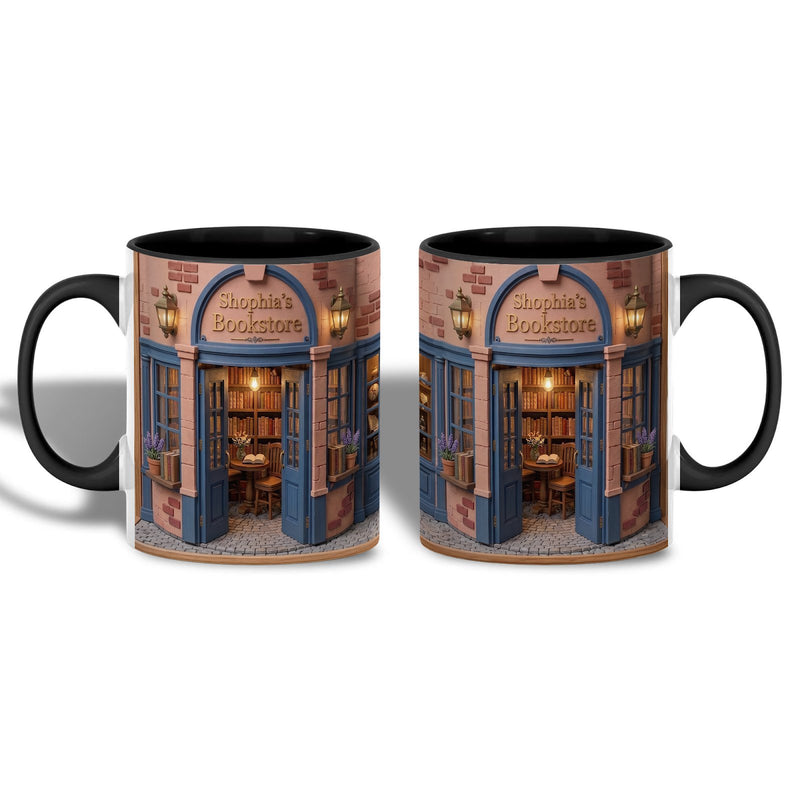 Personalisierte Buchladen Tasse mit Namen „Bookstore“