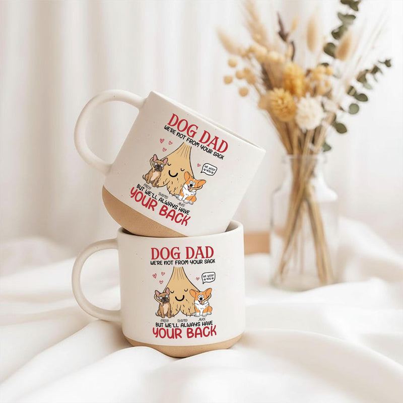 Personalisierte Tasse „Dog Dad“ mit Hunden
