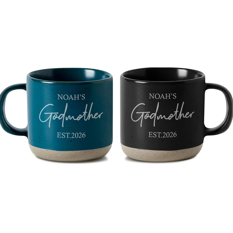 Personalisierte Paten-Tasse mit Namen und Jahr