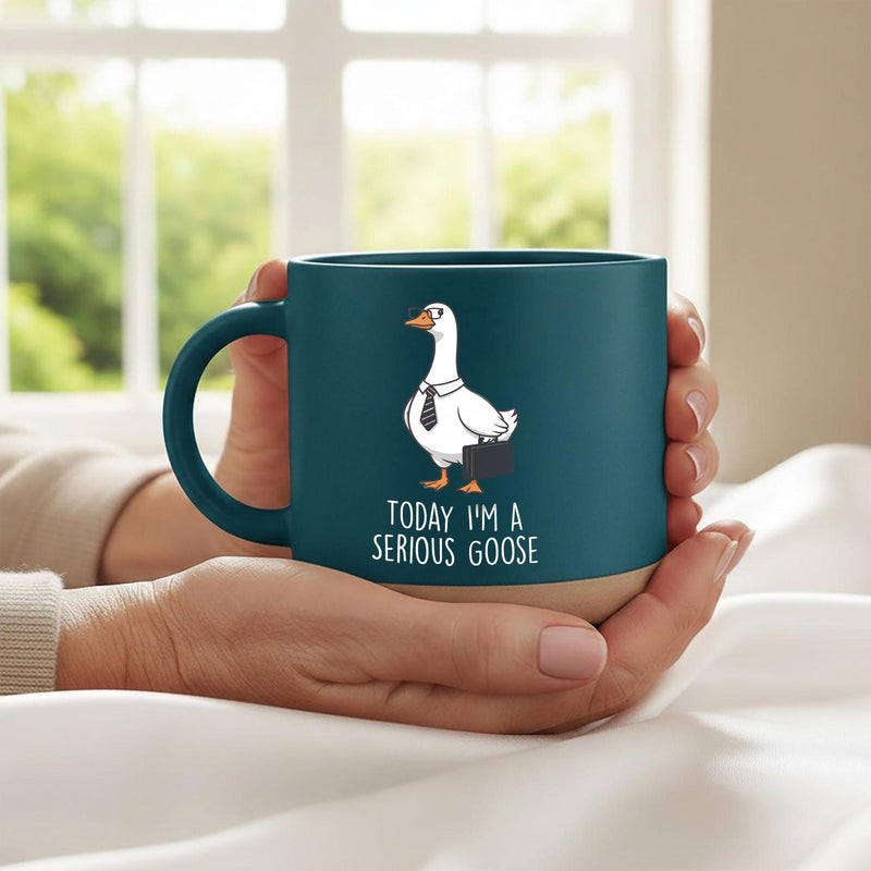 Lustige Gänse-Tasse „Today I'm a serious goose“