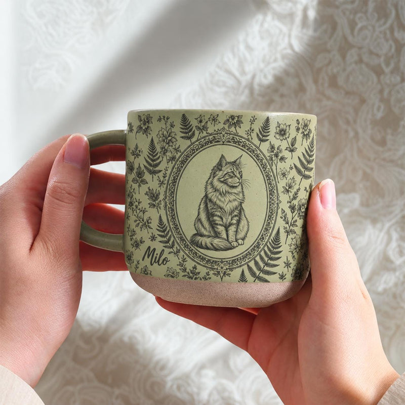 Katzen-Tasse personalisiert mit Porträt nach Foto und Namen