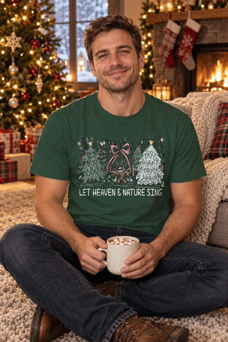 Christlicher Weihnachtspullover „Let Heaven & Nature Sing“
