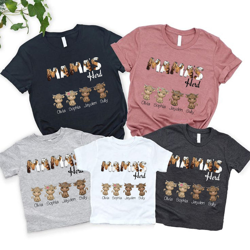 Mama T-Shirt „Mama's Herd“ mit Namen