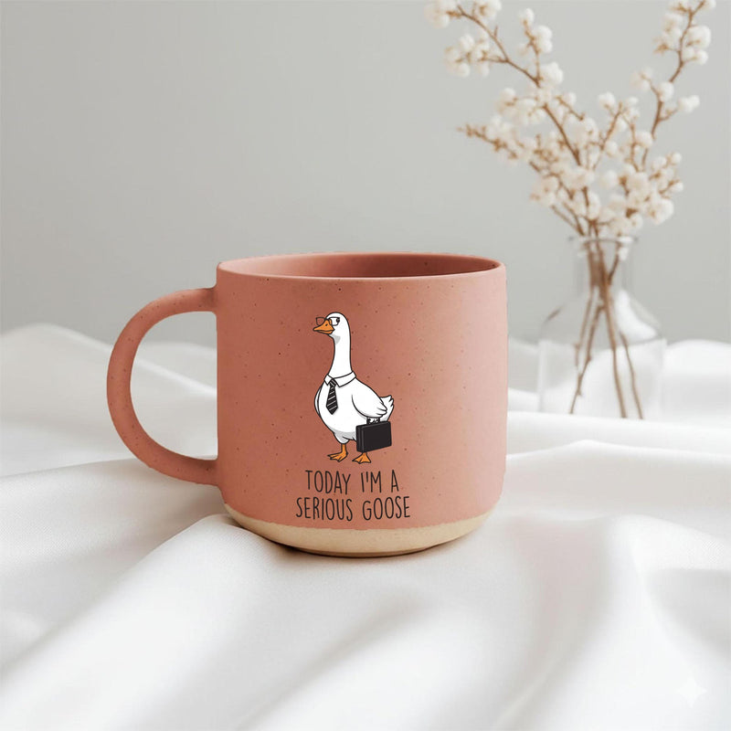 Lustige Gänse-Tasse „Today I'm a serious goose“