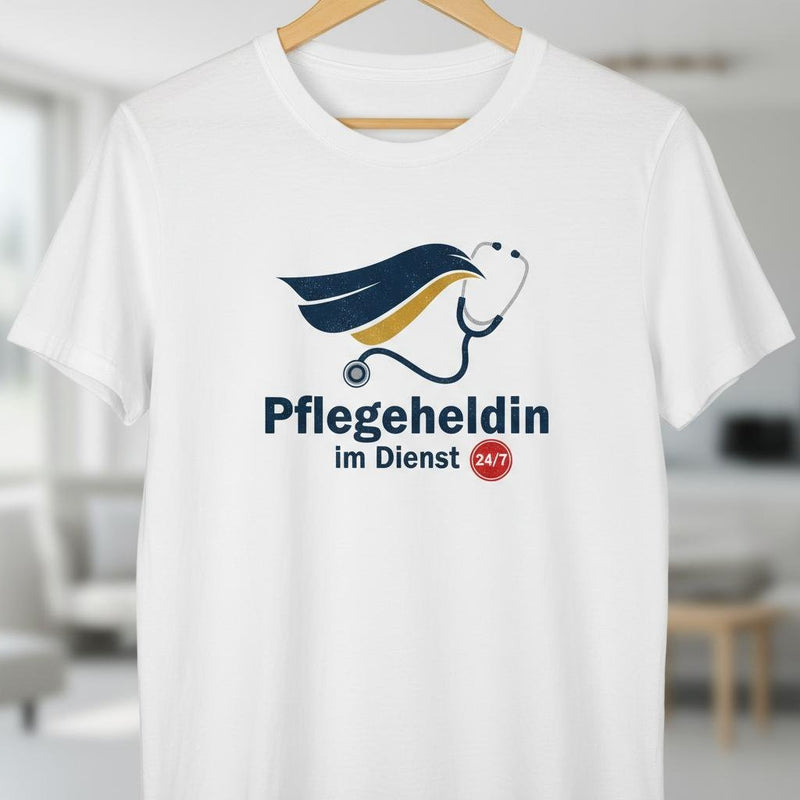 Pflege T-Shirt „Pflegeheldin im Dienst 24/7“