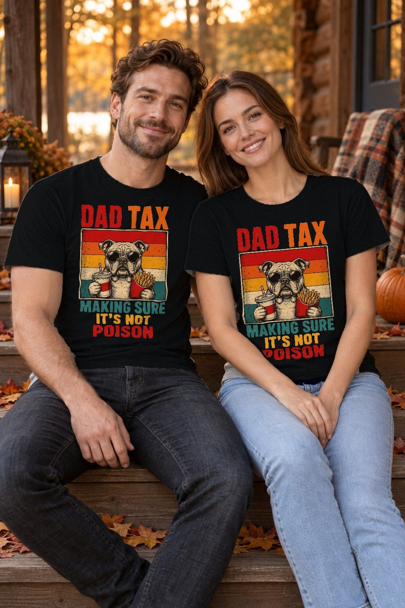Papa-Shirt „Dad Tax – Making Sure It’s Not Poison“ mit Französischer Bulldogge