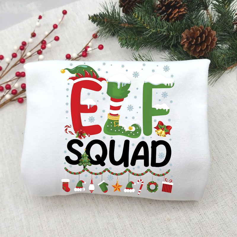 Weihnachtspullover Familie „Elf Squad“