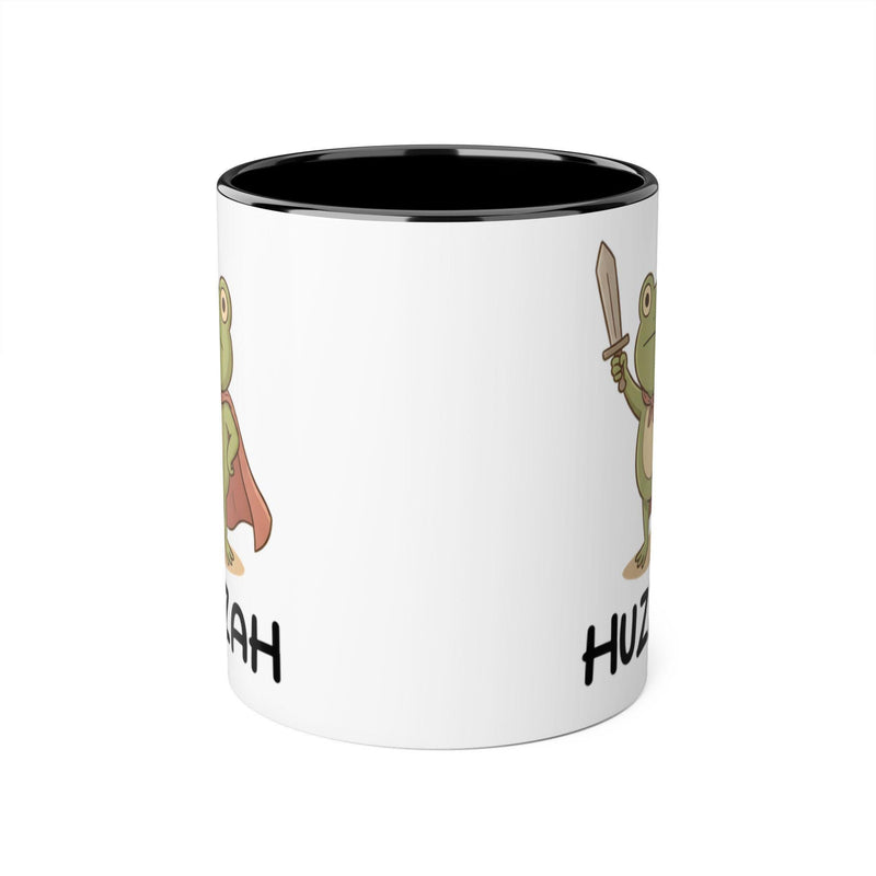 Frosch Tasse „Huzzah“ mit Ritter-Frosch und Schwert