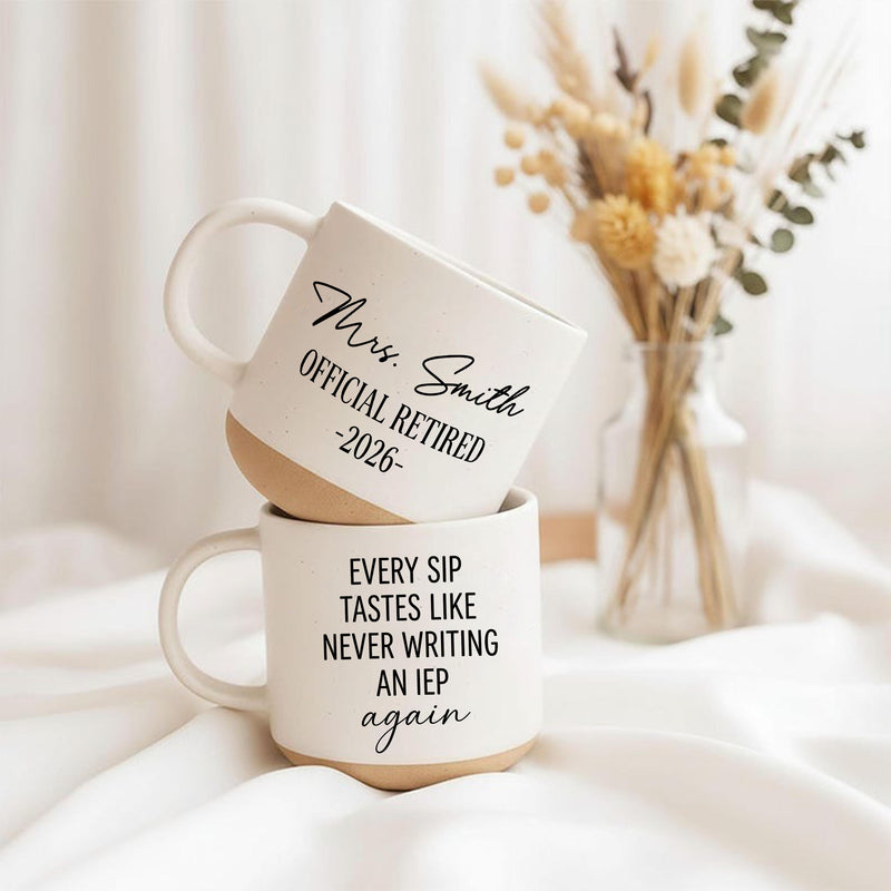 Ruhestand-Tasse personalisiert mit Namen und Jahr