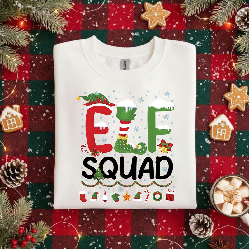 Weihnachtspullover Familie „Elf Squad“
