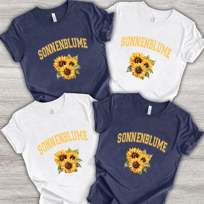 Blumen-Shirt „Sonnenblume“ im College-Stil