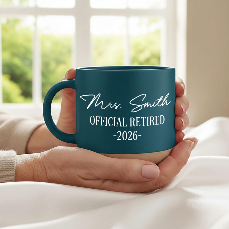 Ruhestand-Tasse personalisiert mit Namen und Jahr