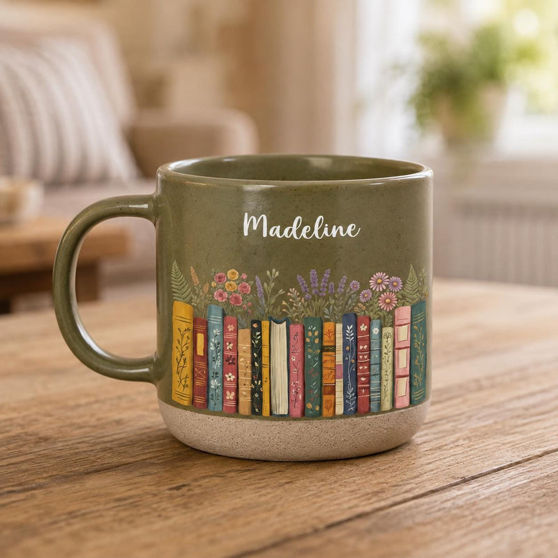 Personalisierte Bücher-Tasse mit Namen