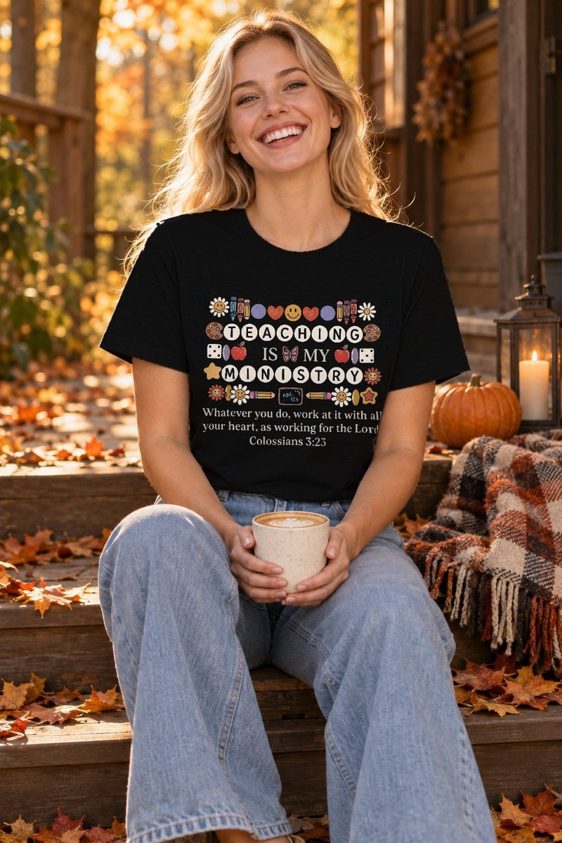 Christliches Lehrer-Shirt „Teaching is my Ministry“