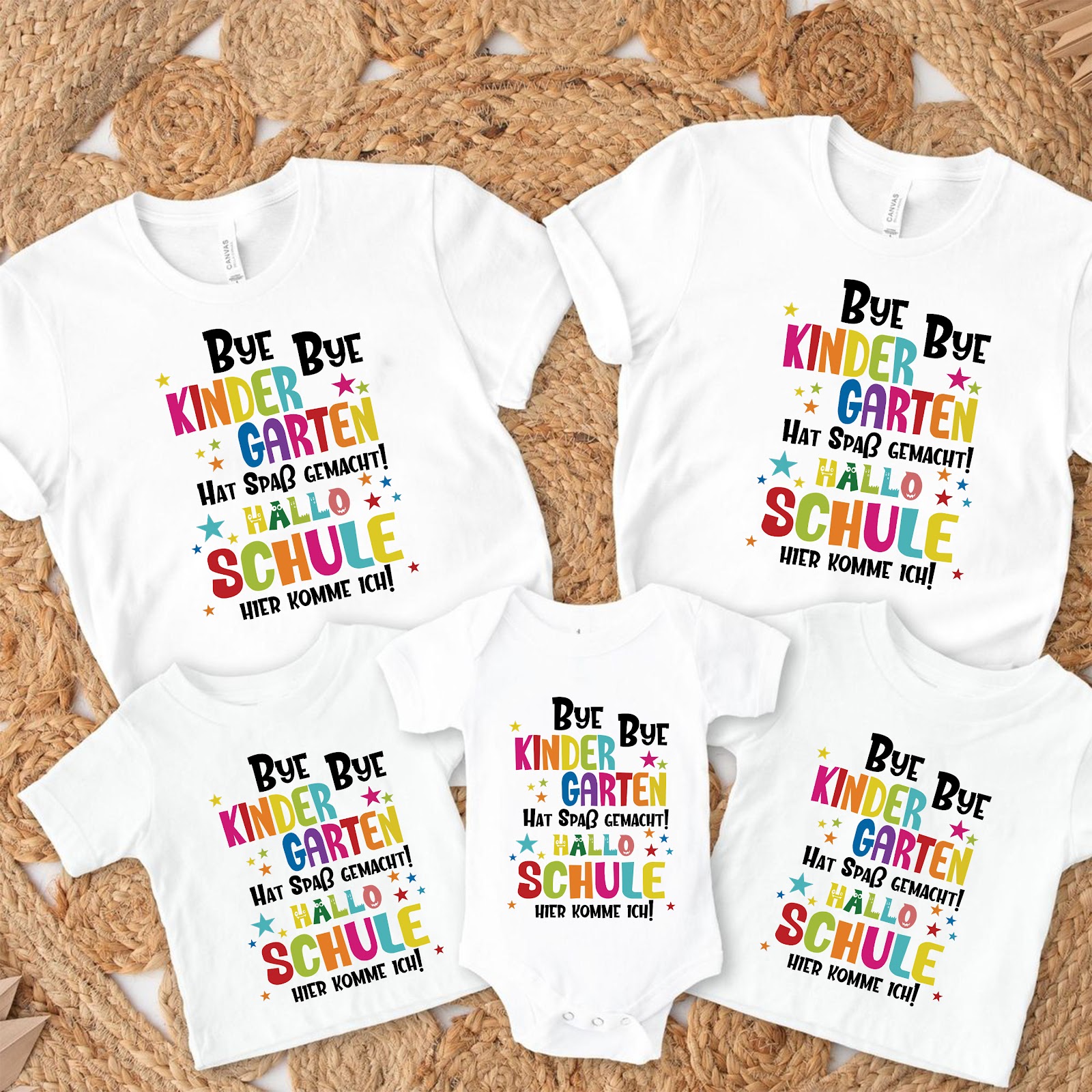 Einschulung T-Shirt „Bye Bye Kindergarten, hat Spaß gemacht“