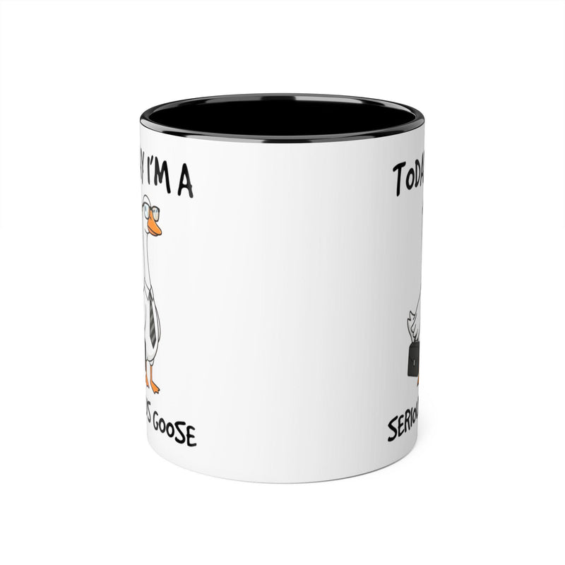 Lustige Gans Tasse „Today I’m a Serious Goose“ mit Business-Gans