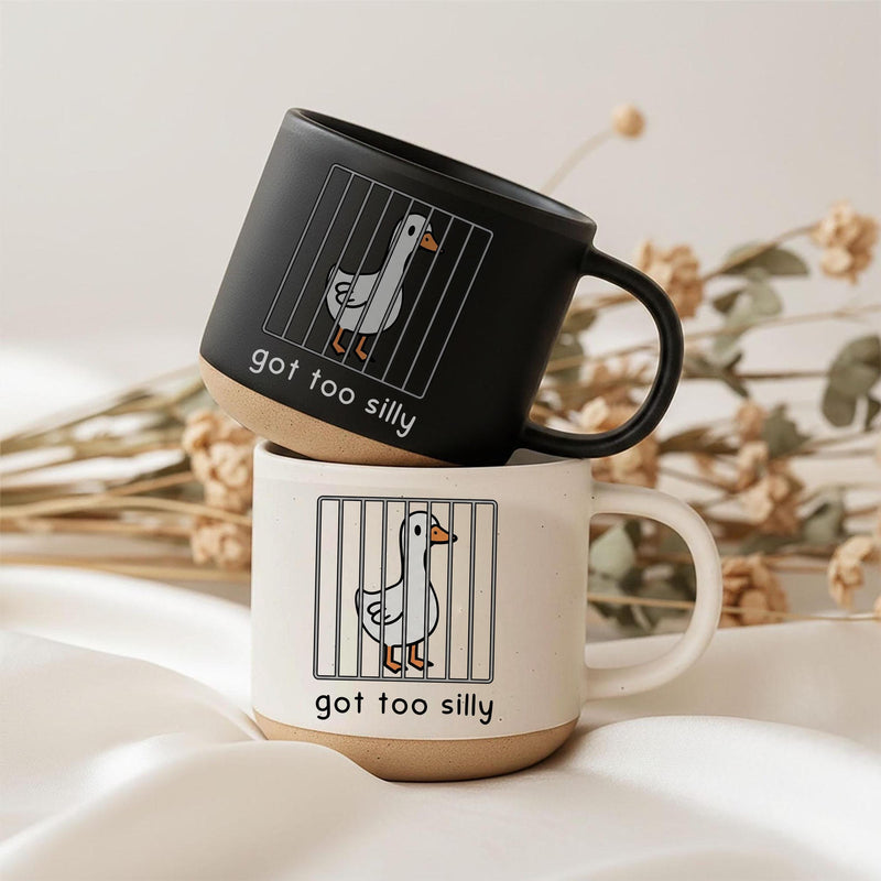 Lustige Gänse-Tasse „Got Too Silly“