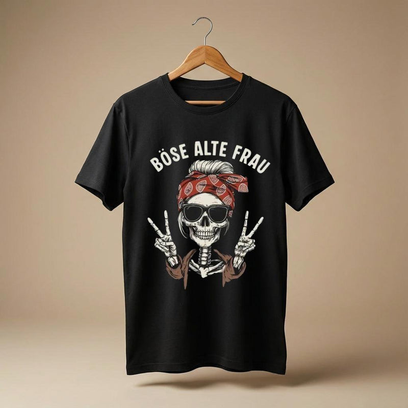 Damen T-Shirt „Böse alte Frau“